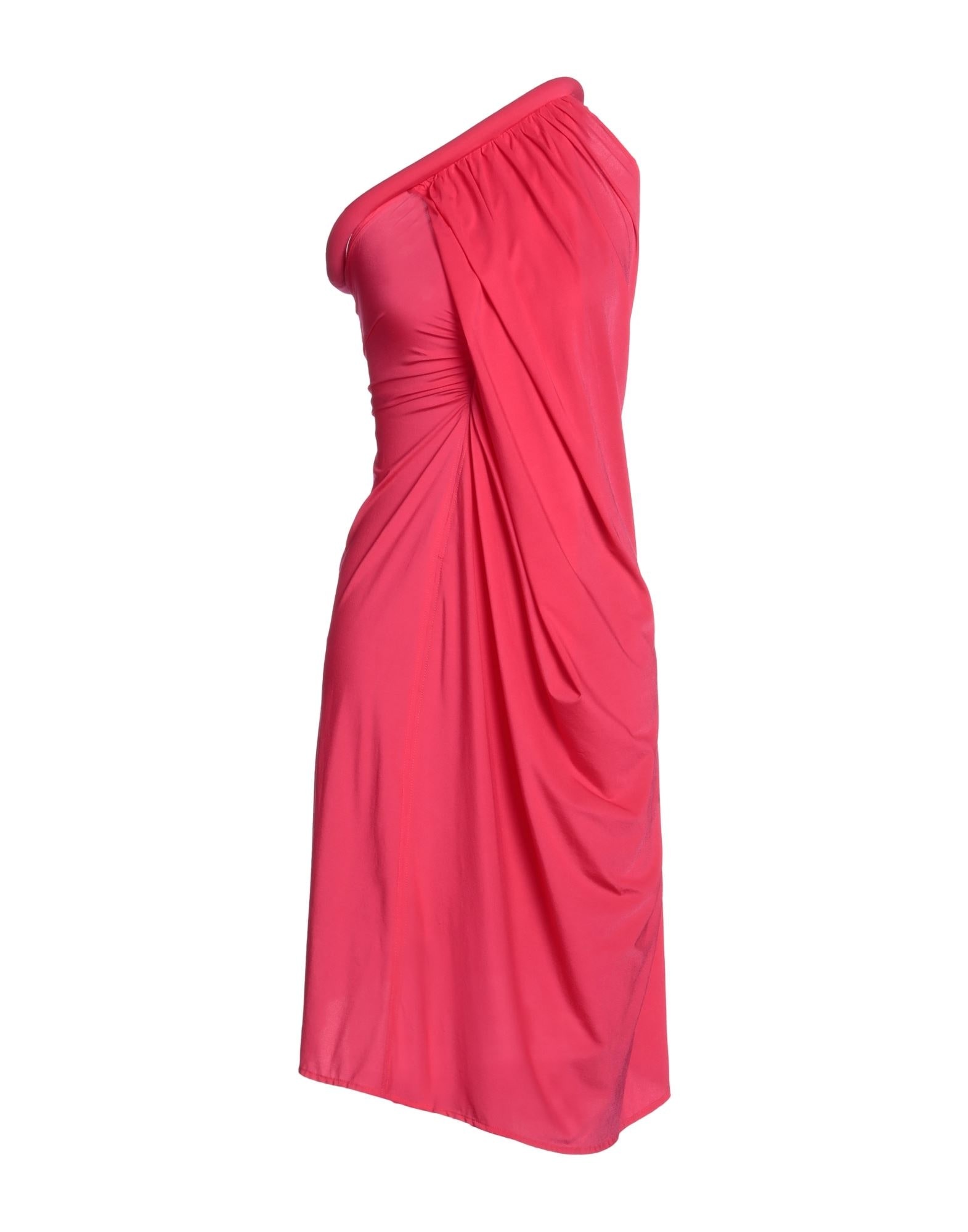 Fuchsia Women's One-shoulder Dress - 1