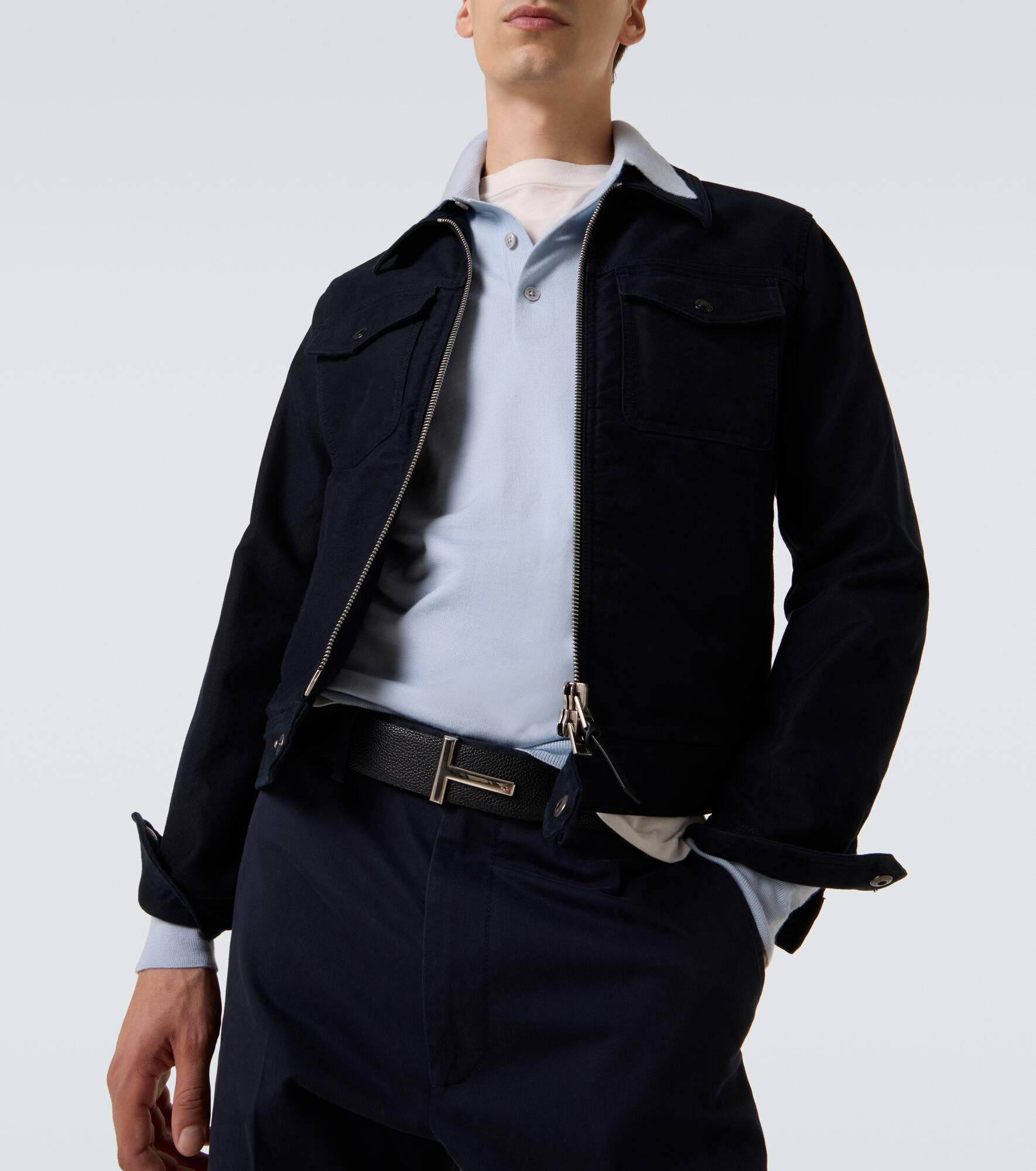 Cashmere and silk polo sweater - 5