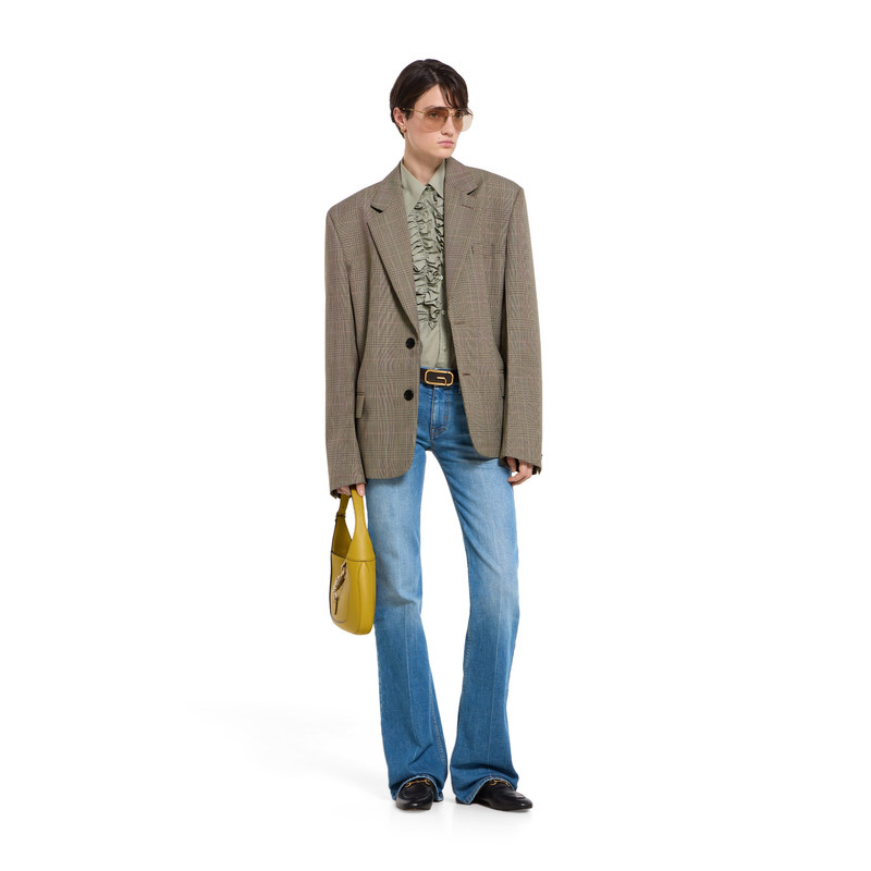 GUCCI Flared stretch cotton denim pants outlook