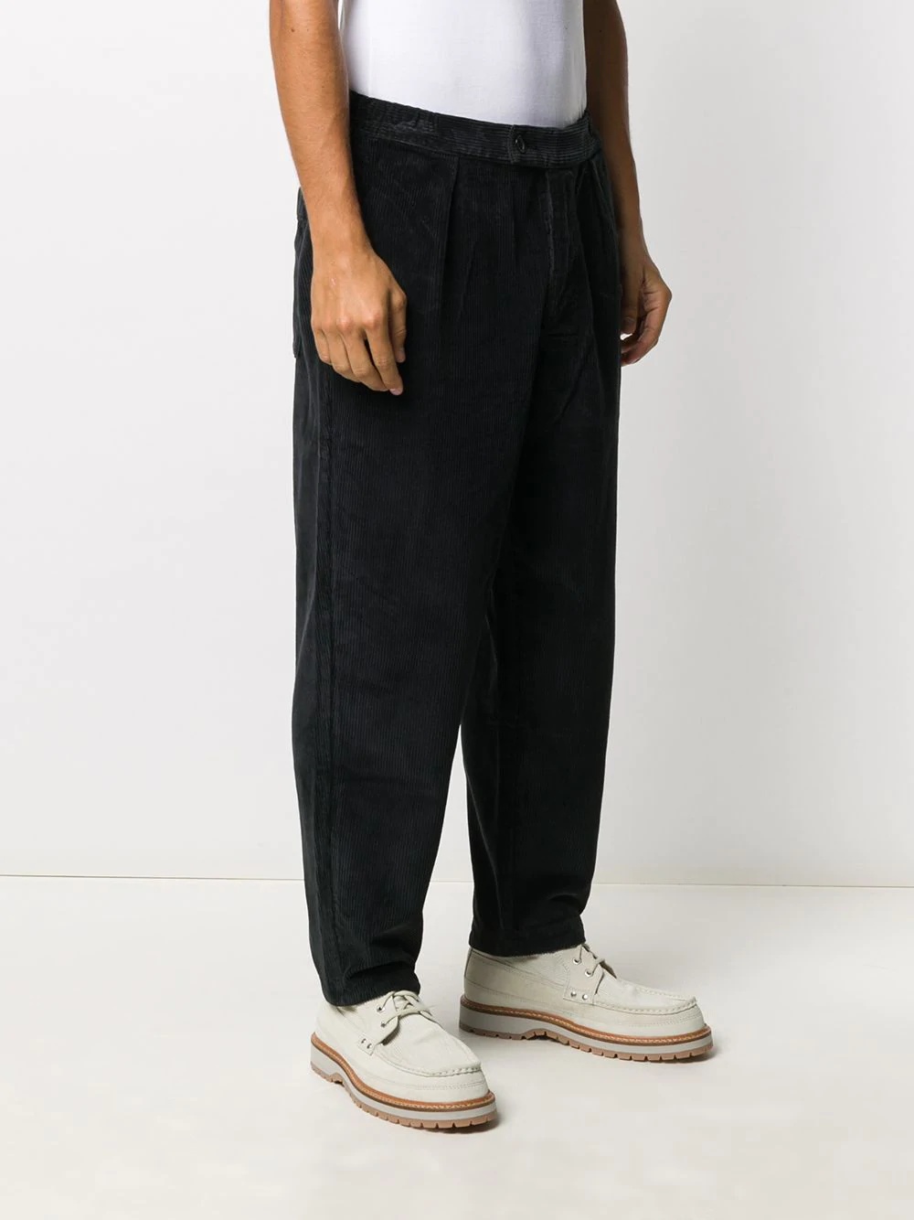 tapered corduroy leg trousers - 3