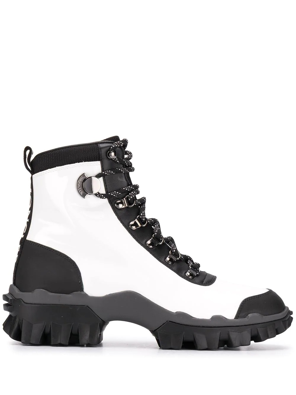 two-tone lace-up boots - 1