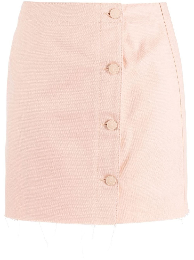 frayed cotton miniskirt 1