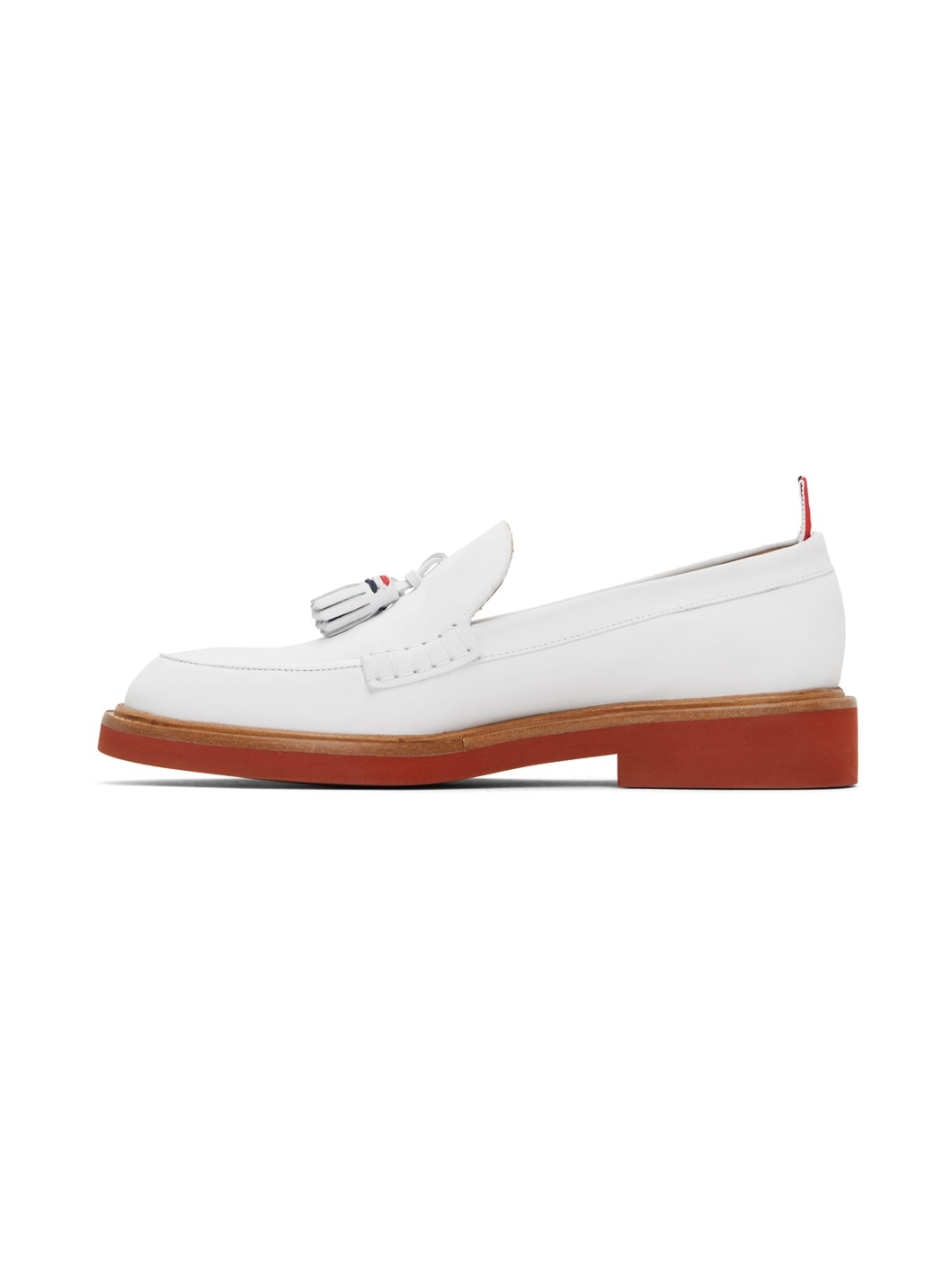White Suede Tassel Loafers - 3