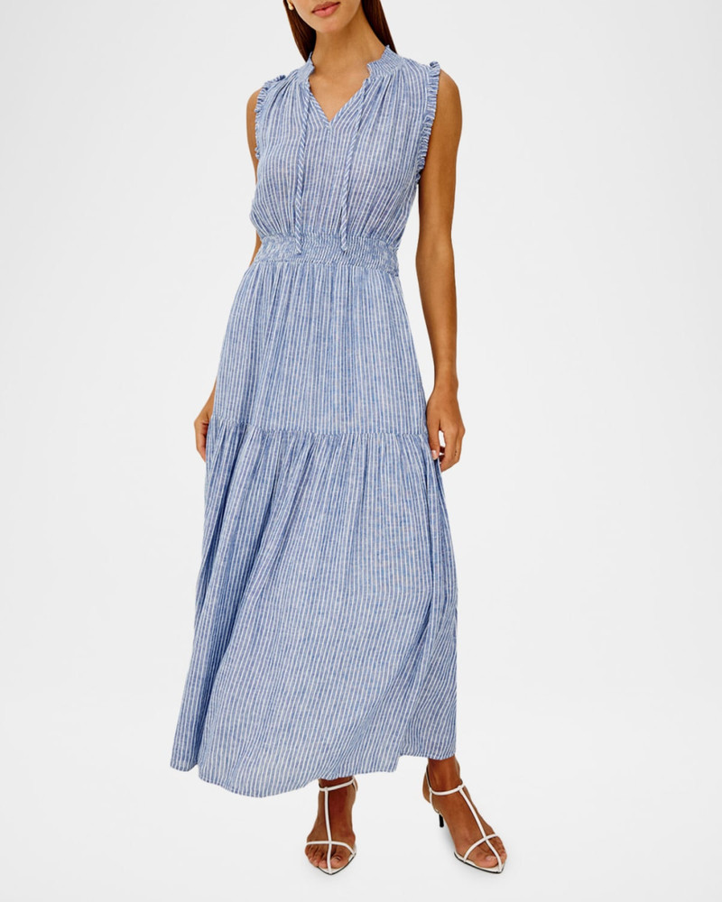 Rails Alessia Stripe Linen Maxi Dress outlook