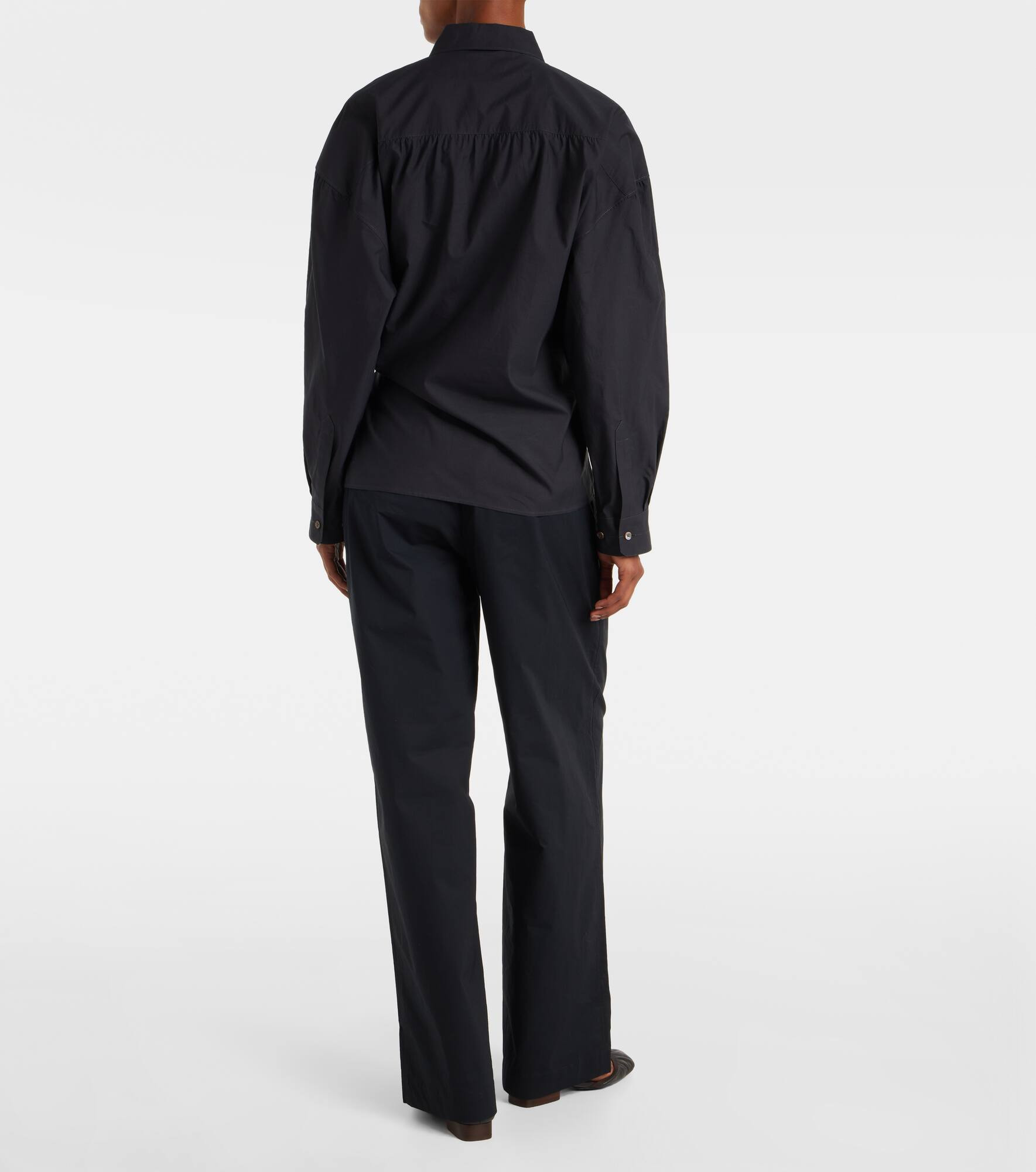 Twisted cotton and silk shirt - 3
