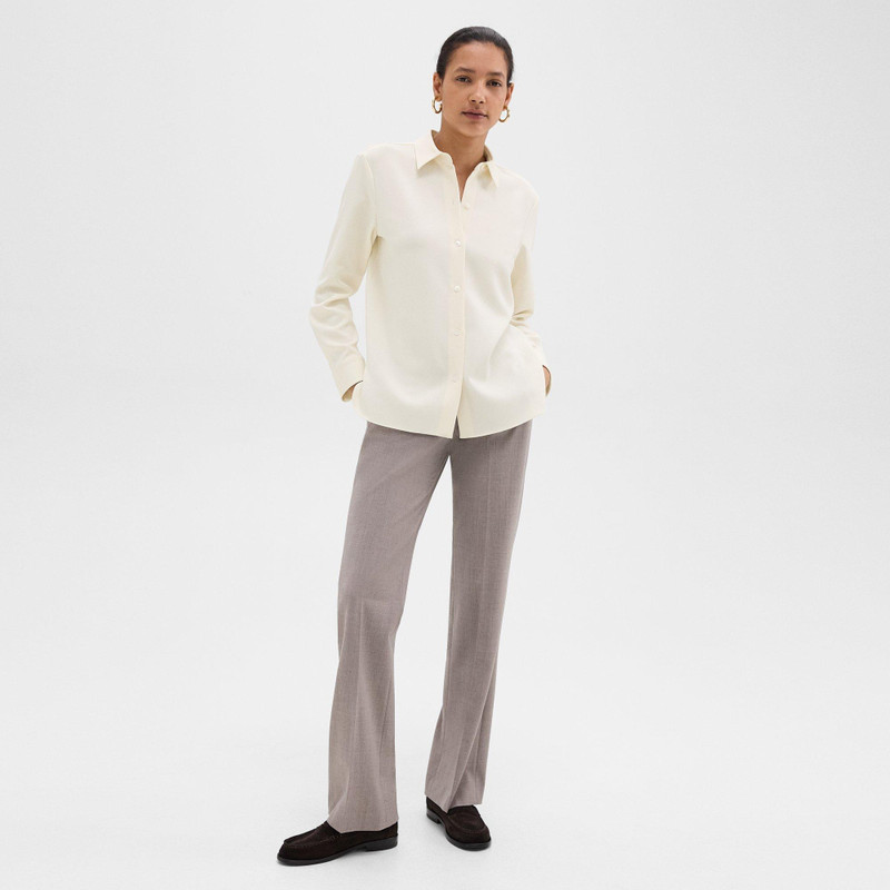 Theory Straight Shirt in Admiral Crepe outlook