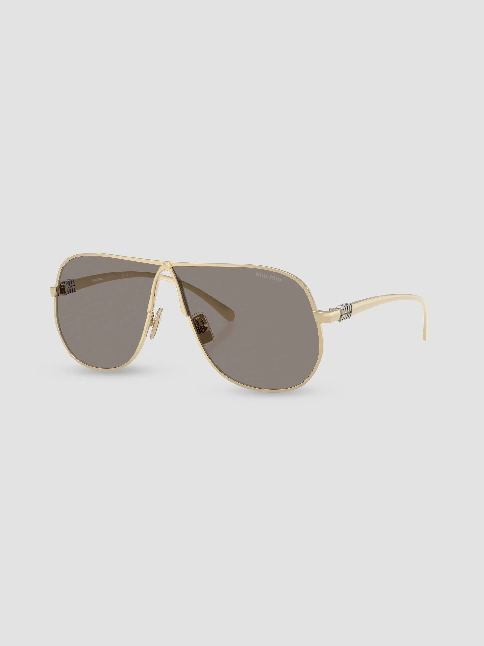 Women's 66MM Aviator Sunglasses - Gold - 1