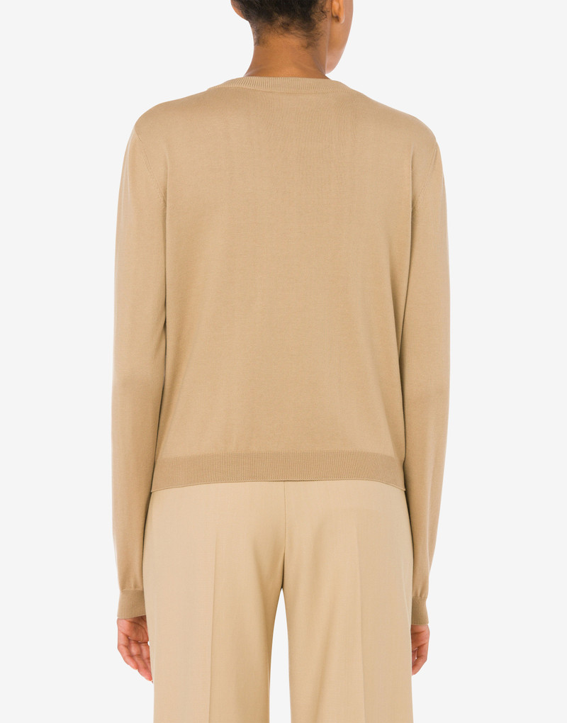 SCARF DETAILS COTTON CARDIGAN 3