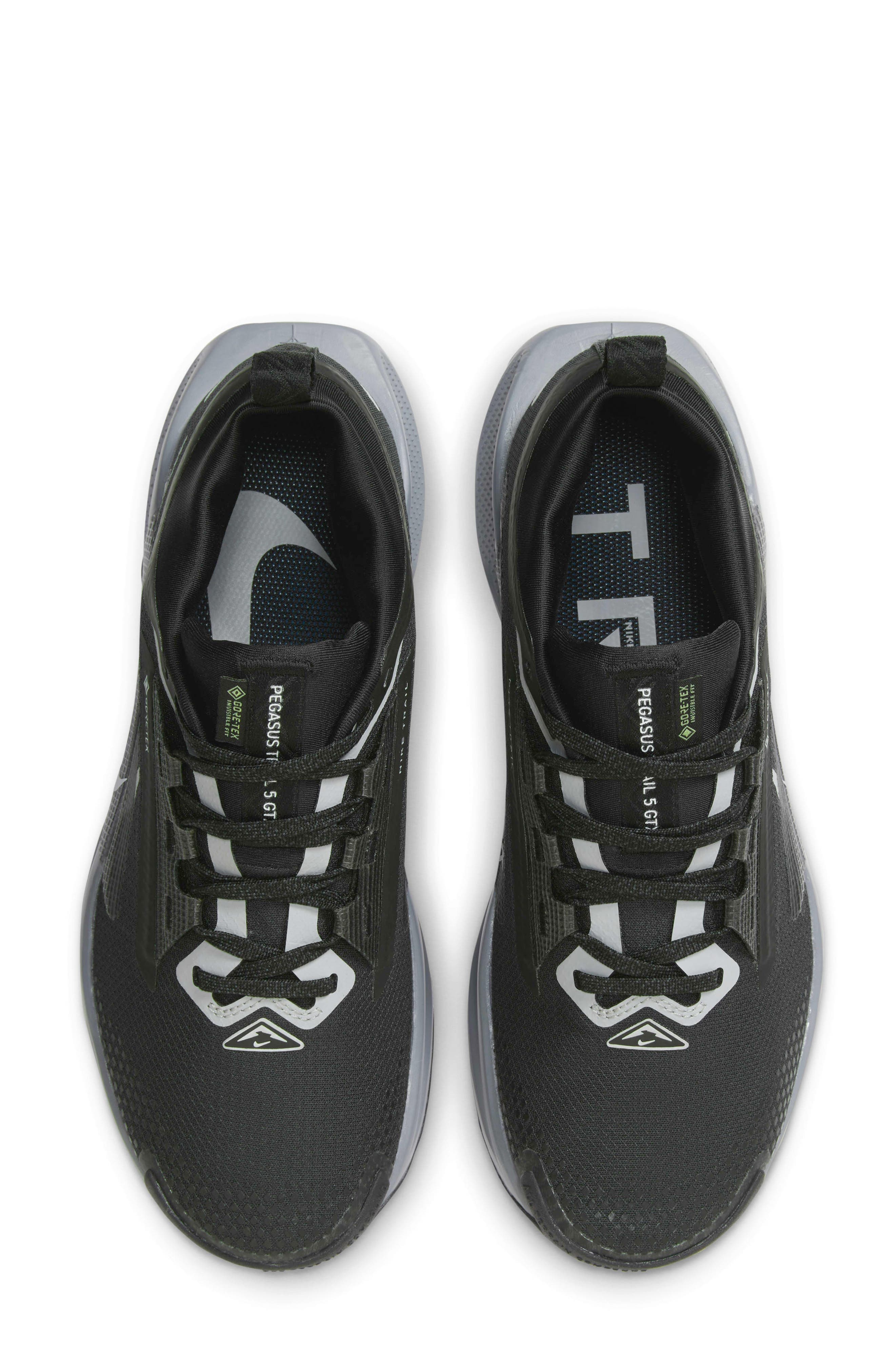 Nike Pegasus Trail 5 Gore-Tex® Waterproof Running Shoe in Black/Grey at Nordstrom - 3