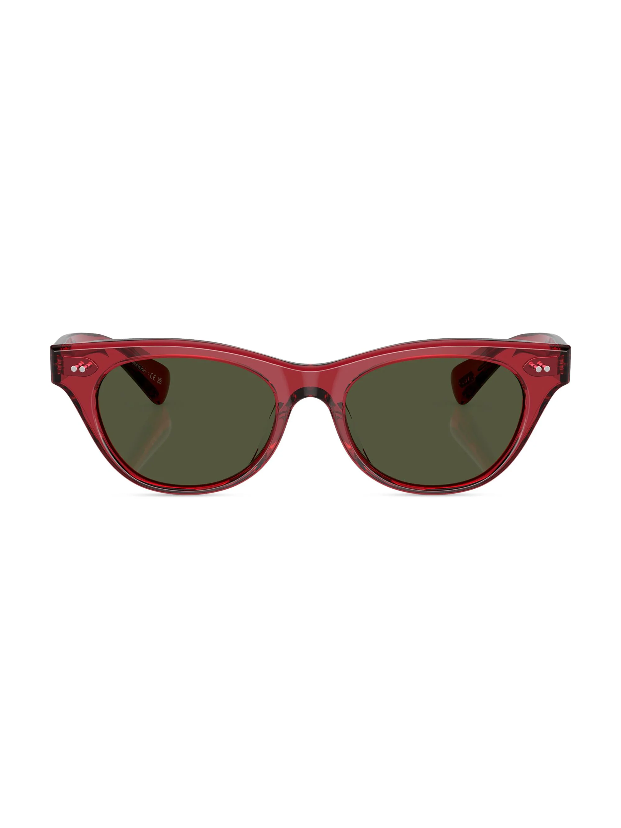 Women's Avelin 52MM Cat-Eye Sunglasses - Transparent Red Green - 1