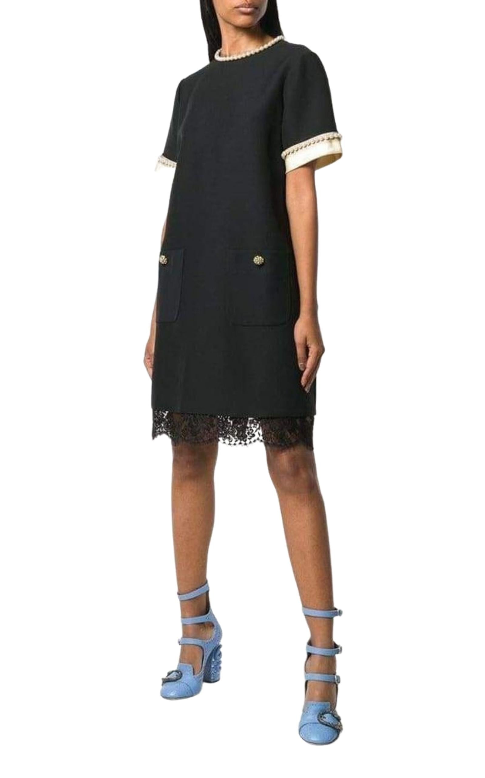 パーティードレス Pearl Embellished Shift Dress GUCCI Pearl Embellished Shift Dress | runwaycatalog | REVERSIBLE