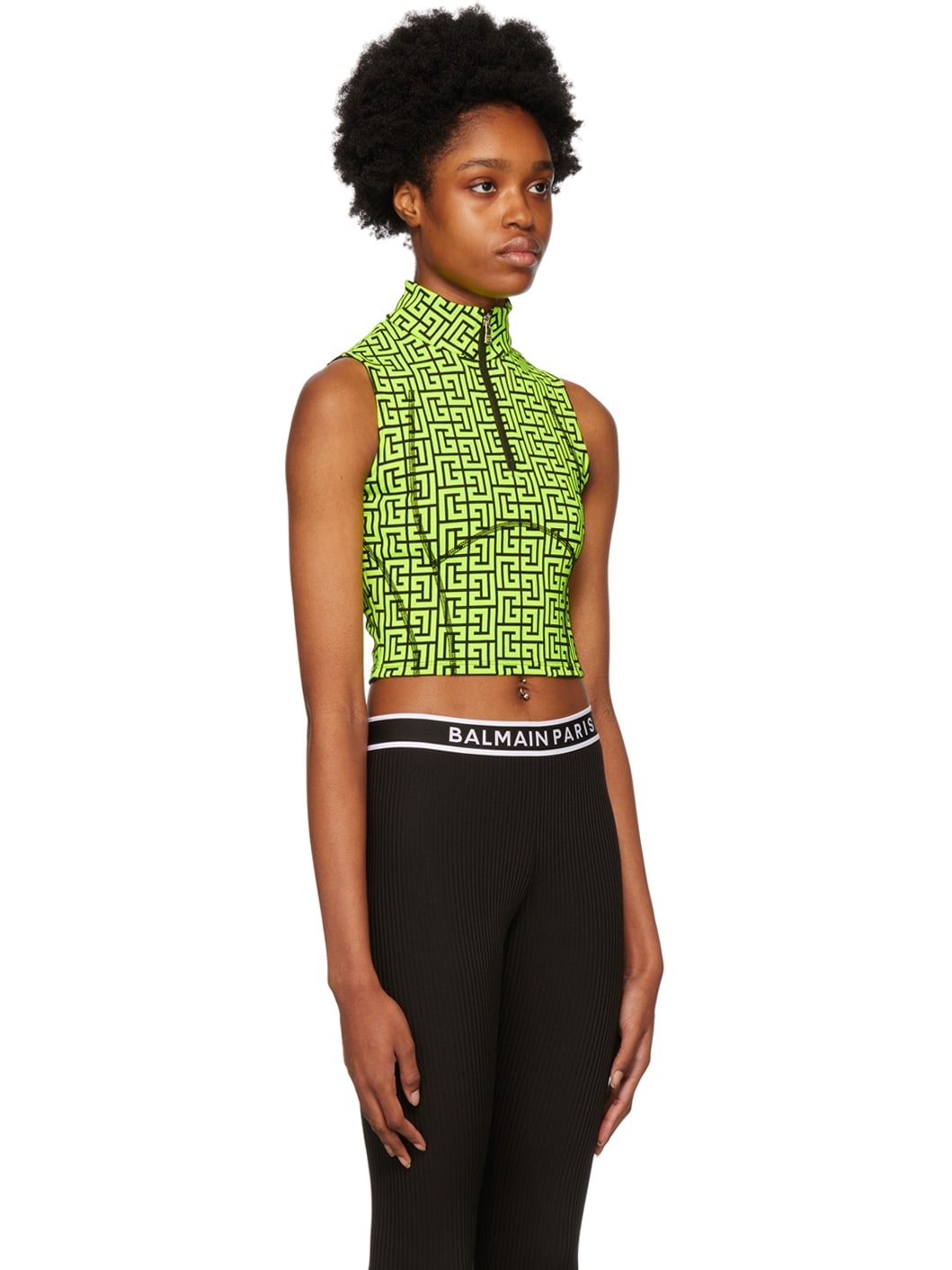 Green Half-Zip Sport Top - 2