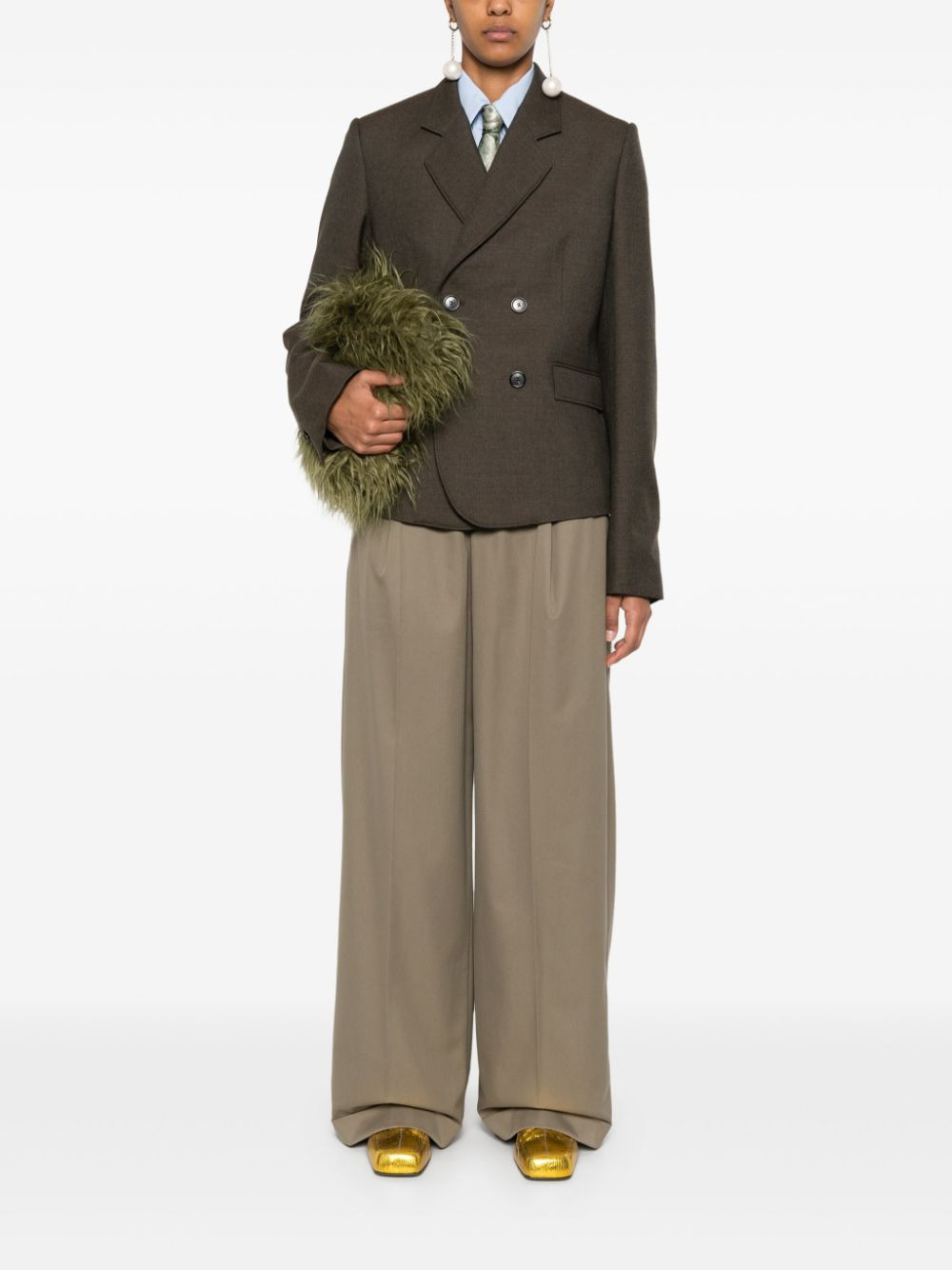 Loewe Women Wool Double-Breasted Jacket - 5