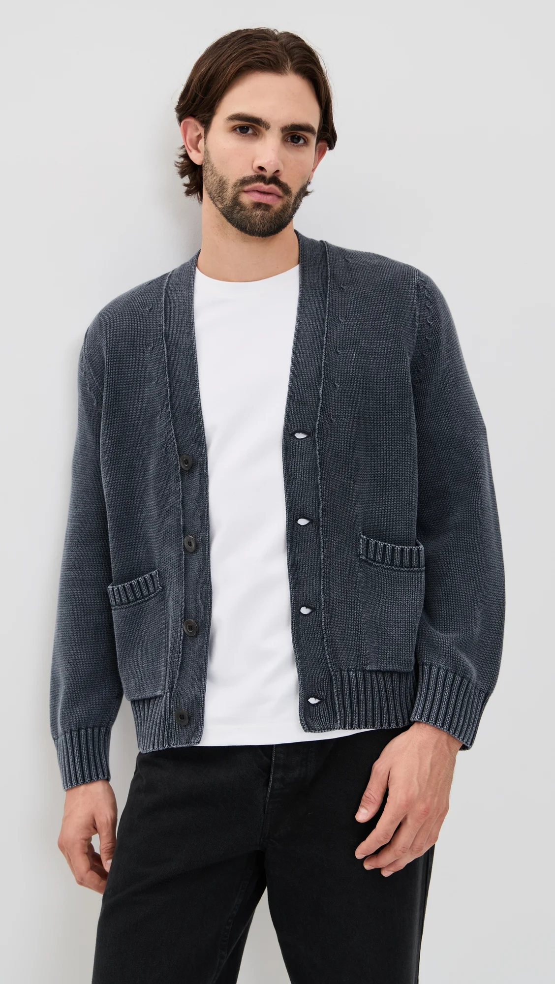 Acid Wash Cardigan - 1