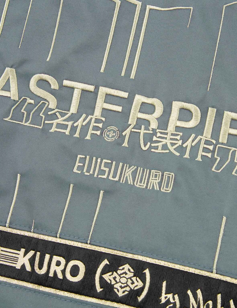 Gradient Kamon Embroidery Bomber Jacket 8