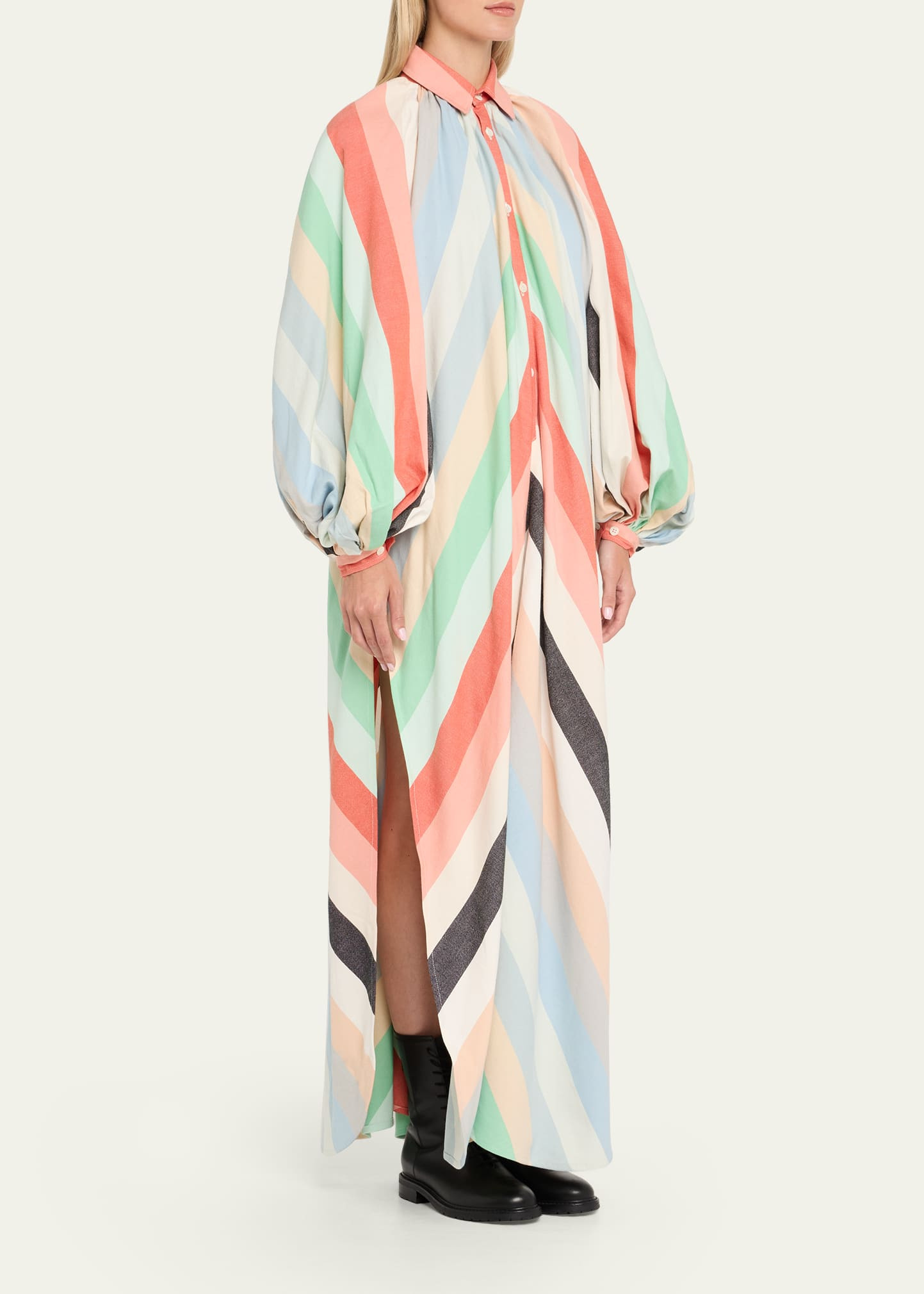 The Touareg Dress with Balloon Sleeves - 4
