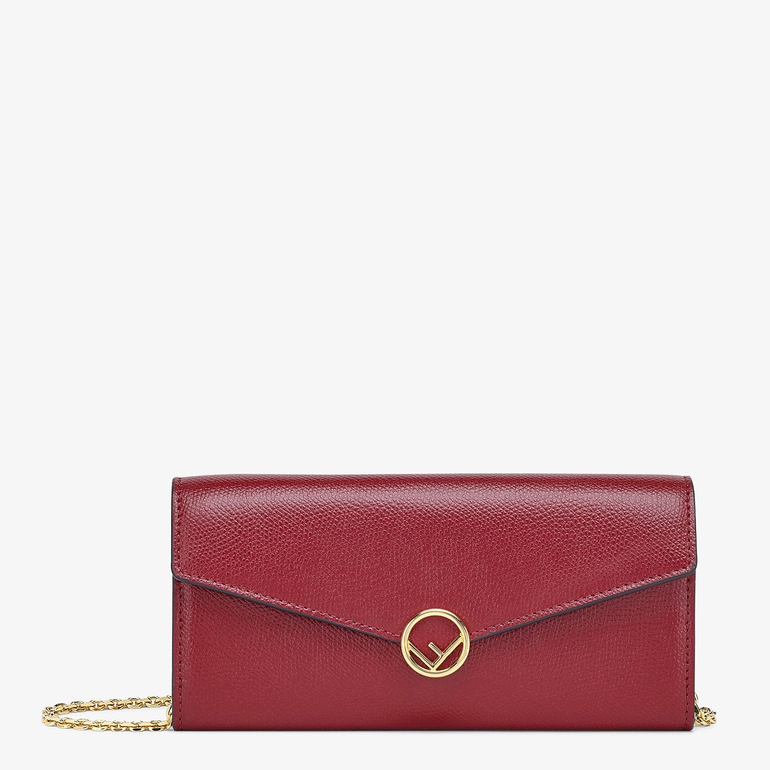 Burgundy leather wallet - 1