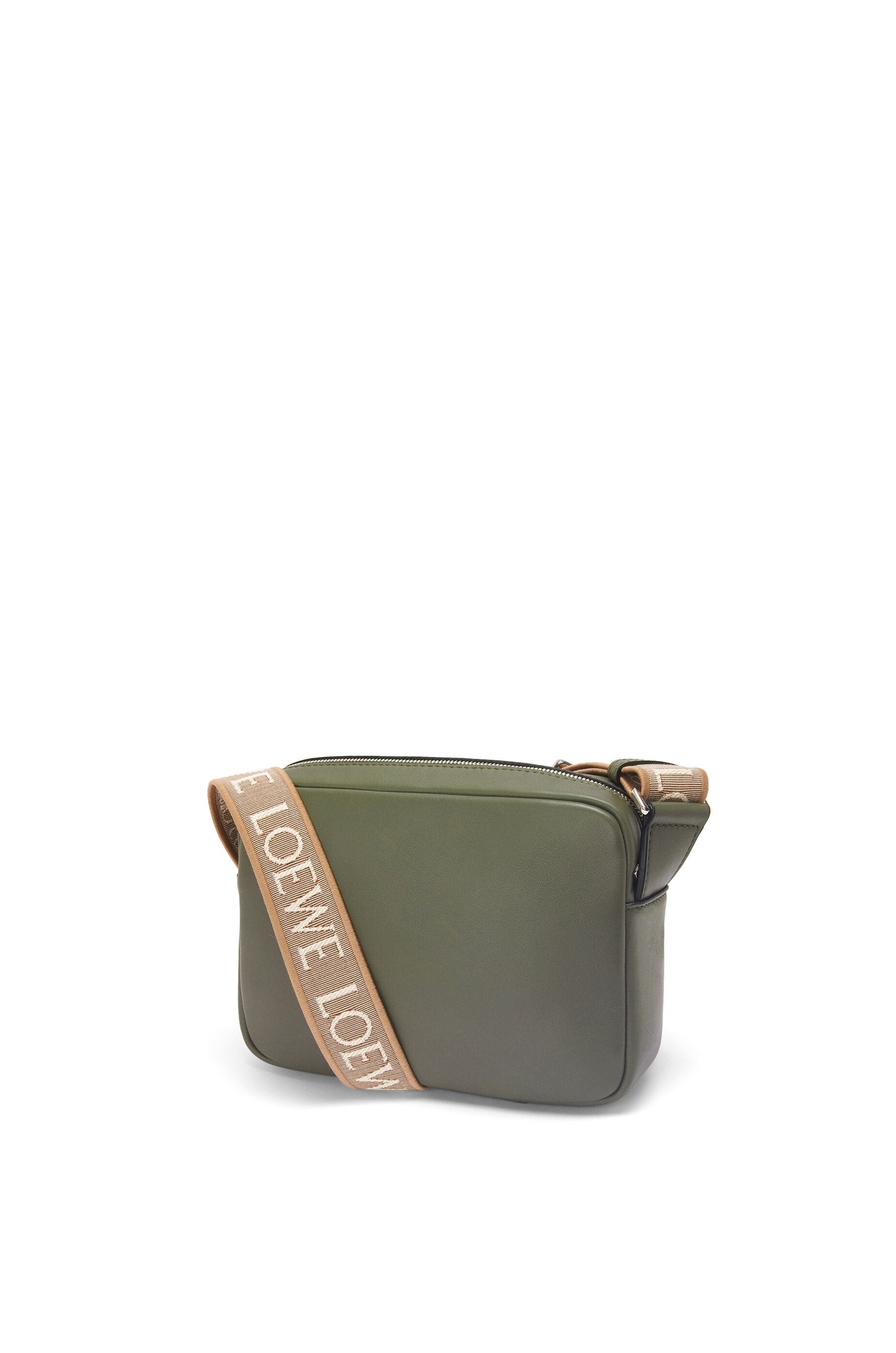 XS Military messenger bag in supple smooth calfskin and jacquard - 3
