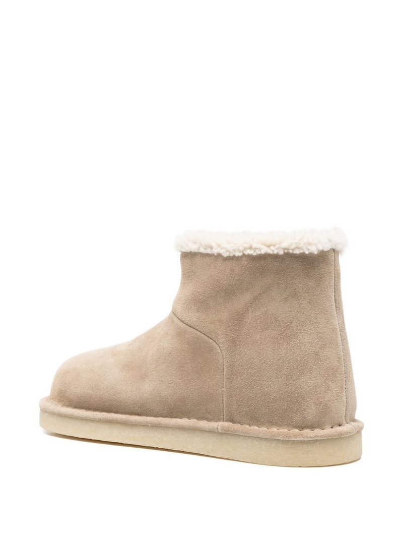 Miu Miu suede shearling-lined ankle boots outlook
