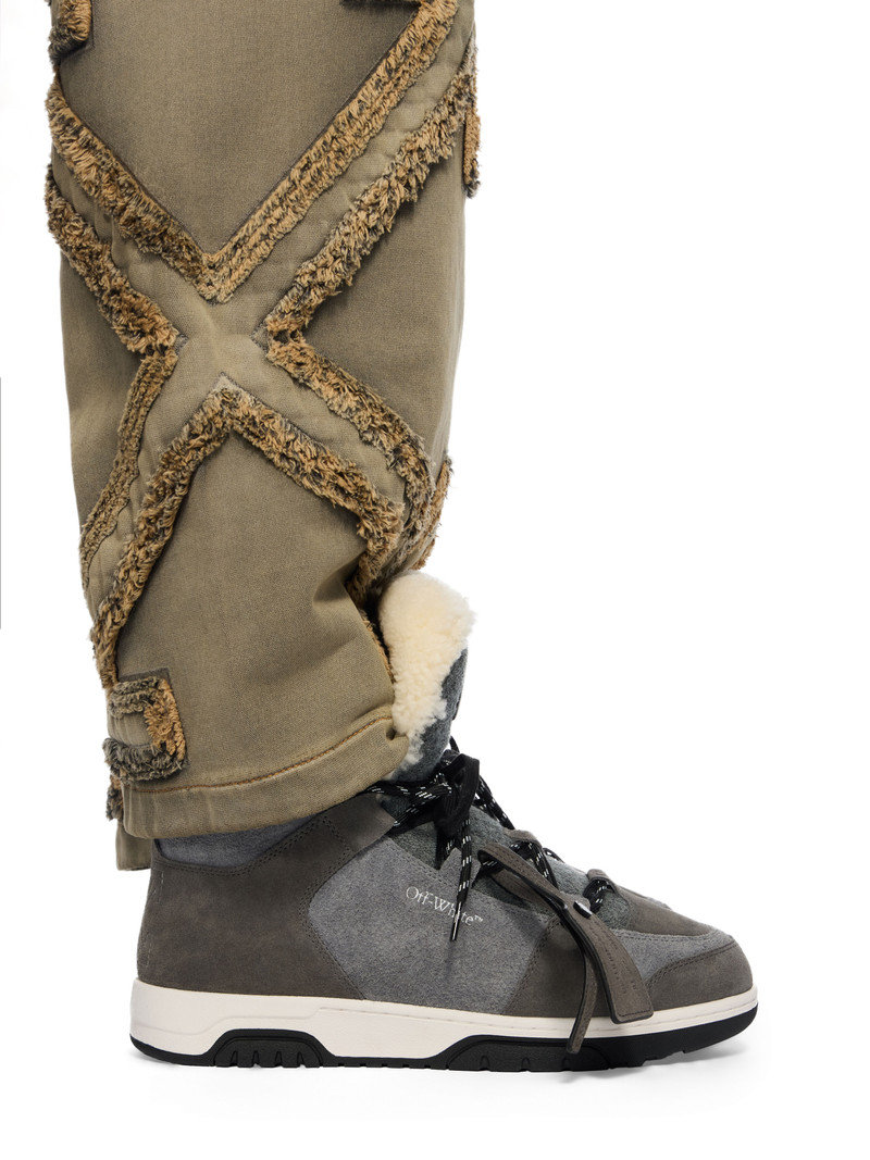 Off-White Shearling Trim Winter Boots outlook