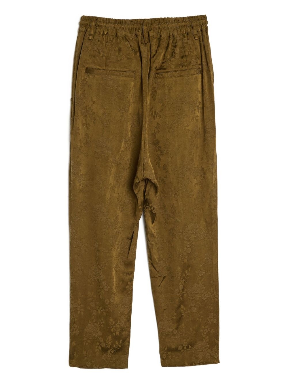 floral-patterned drawstring trousers - 2