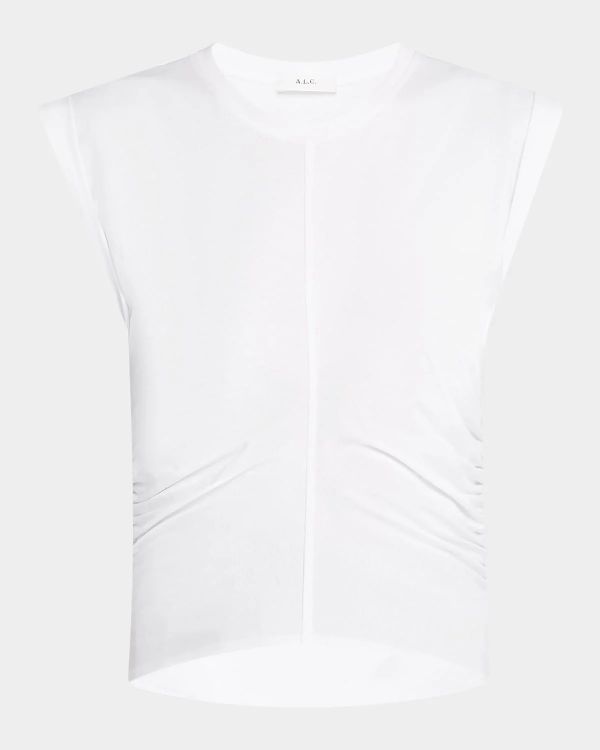 Nia Ruched Cap-Sleeve Tee - 1