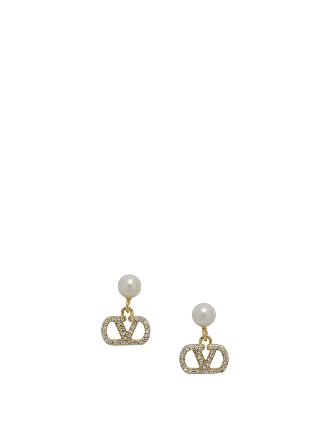Valentino Garavani "v Logo Signature Pearl" Earrings - 1