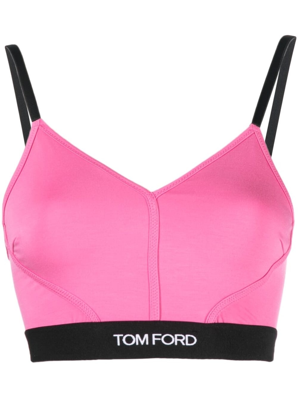 logo-trim stretch bralette - 1