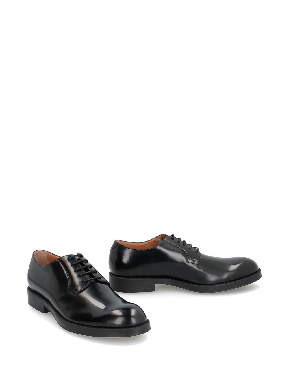 leather lace-up derby shoes - 4