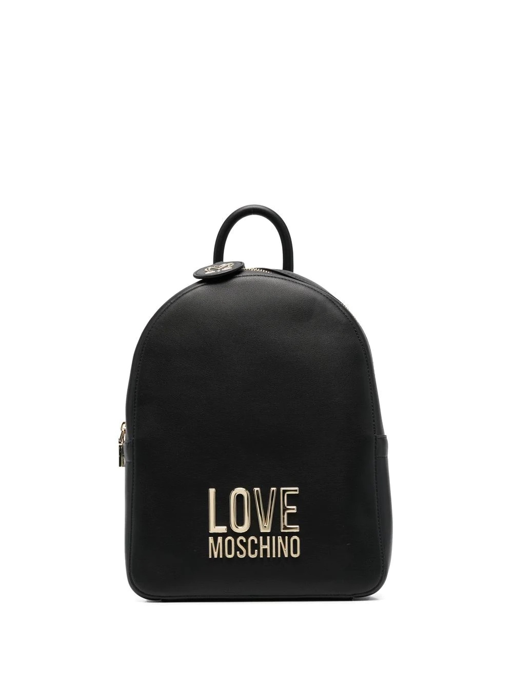 logo-lettering faux-leather backpack - 1