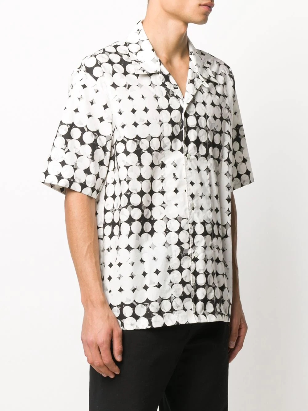 circle pattern camp collar shirt - 3