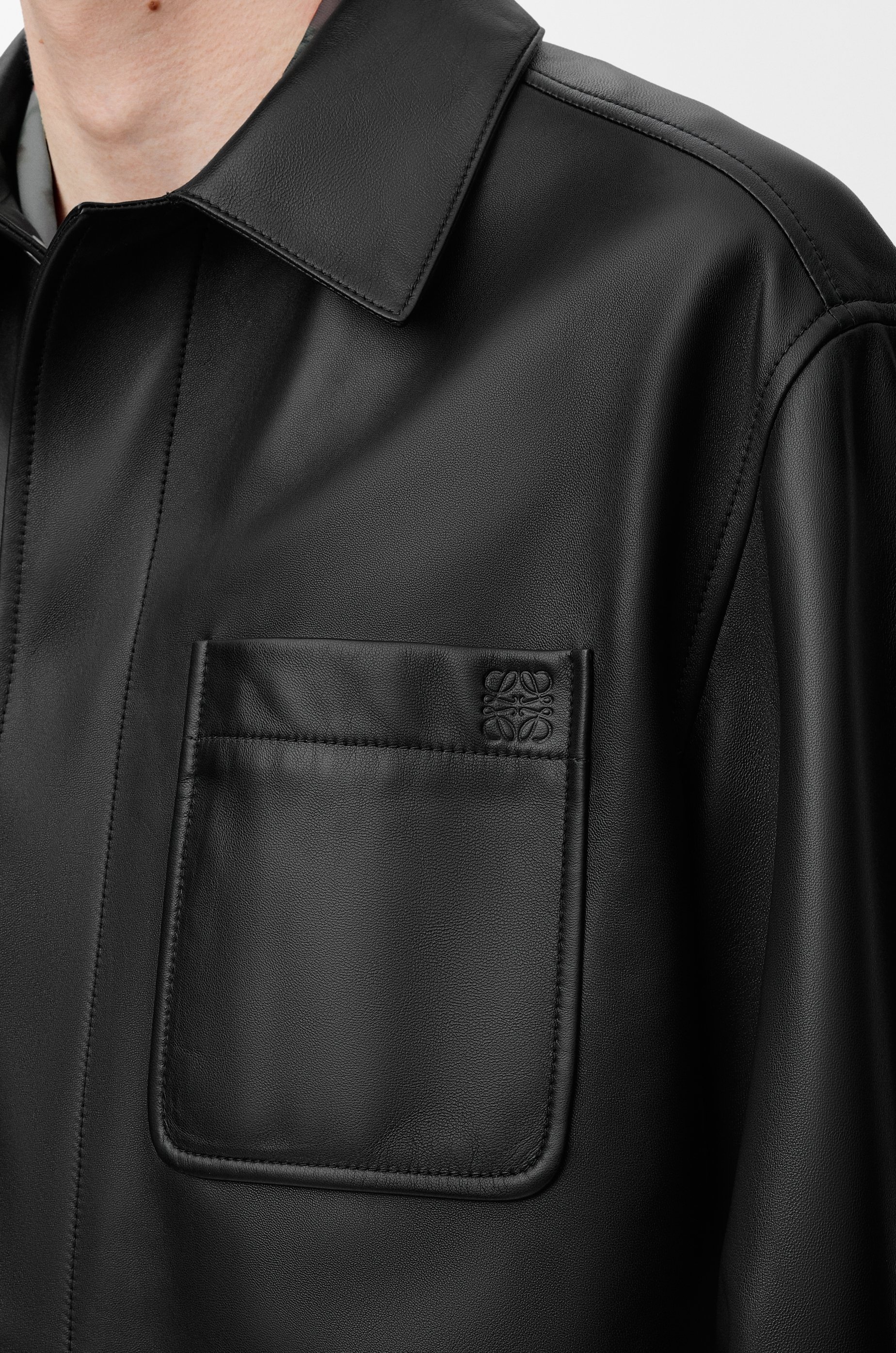 Overshirt in nappa lambskin - 5