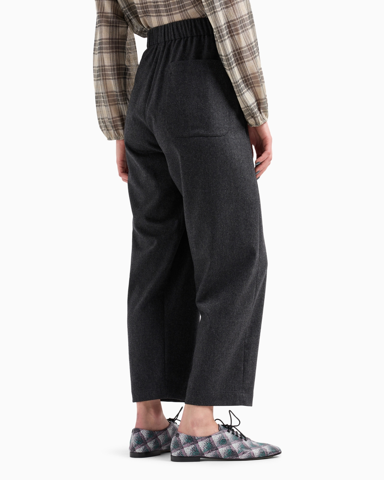 Soft wool and cashmere flannel trousers - 3