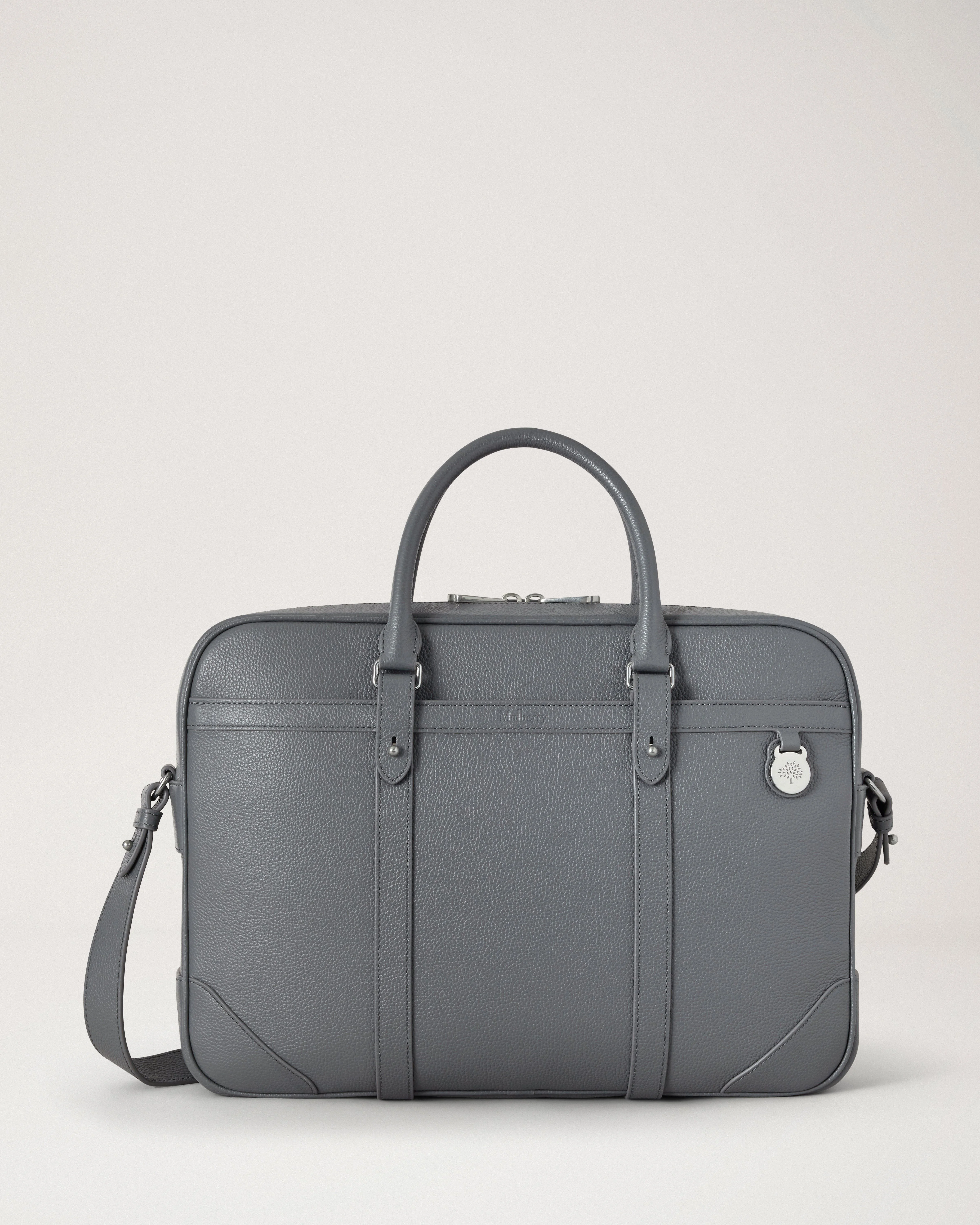 Heritage Briefcase Foggy Grey Small Classic Grain - 1