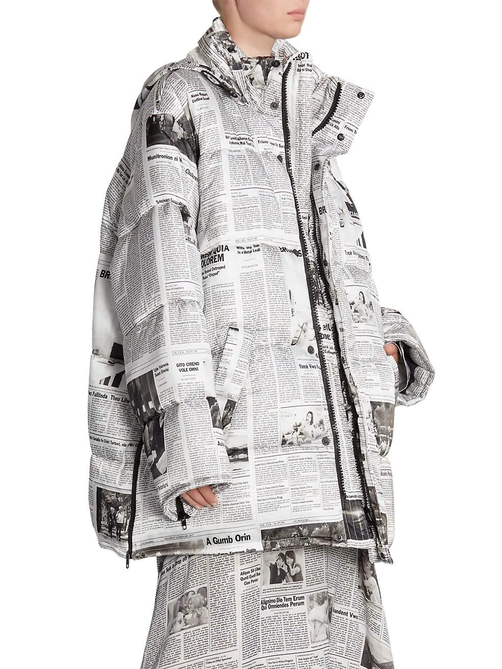 Happy News Zip Puffer Coat - 4