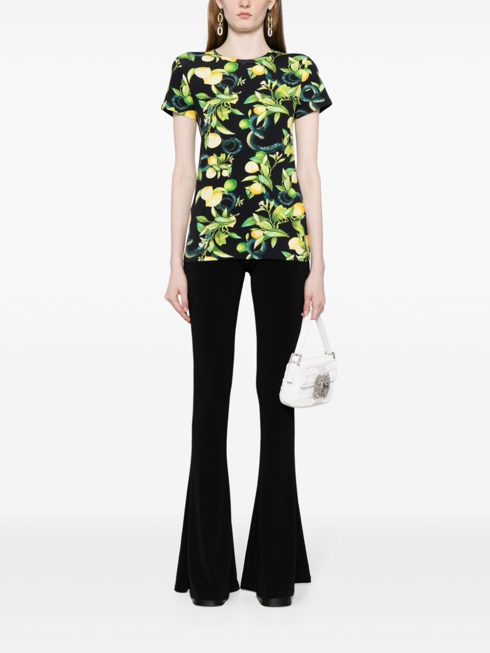 lemon-print short-sleeve T-shirt - 2