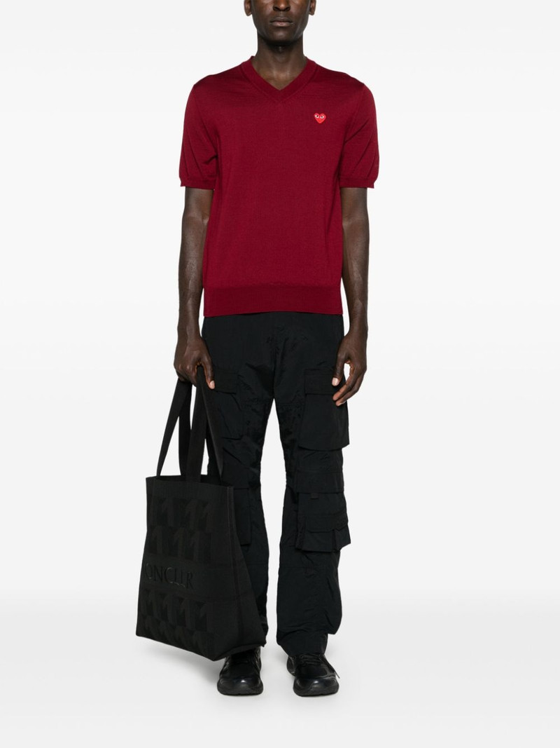 Comme des Garçons PLAY heart-patch wool jumper outlook