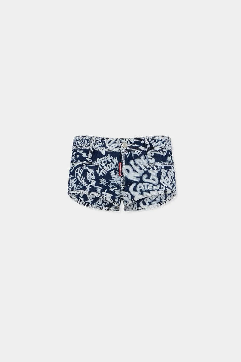REBEL HIBISCUS DARK FLOWER WASH SHORTS - 1