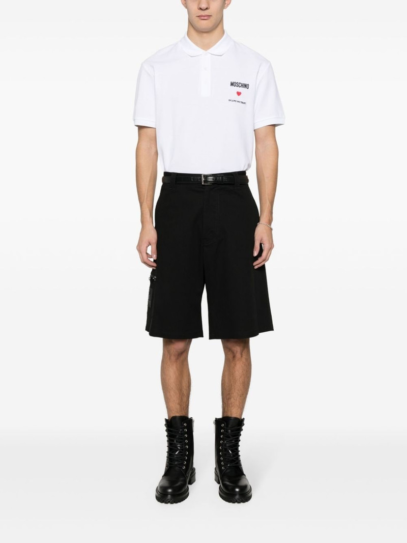 Moschino logo-appliquÃ© bermuda shorts outlook