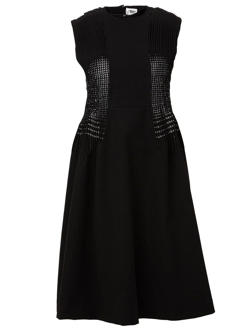 beaded panel flared dress 1