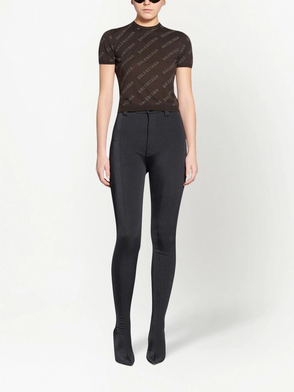 logo-print knitted top - 2
