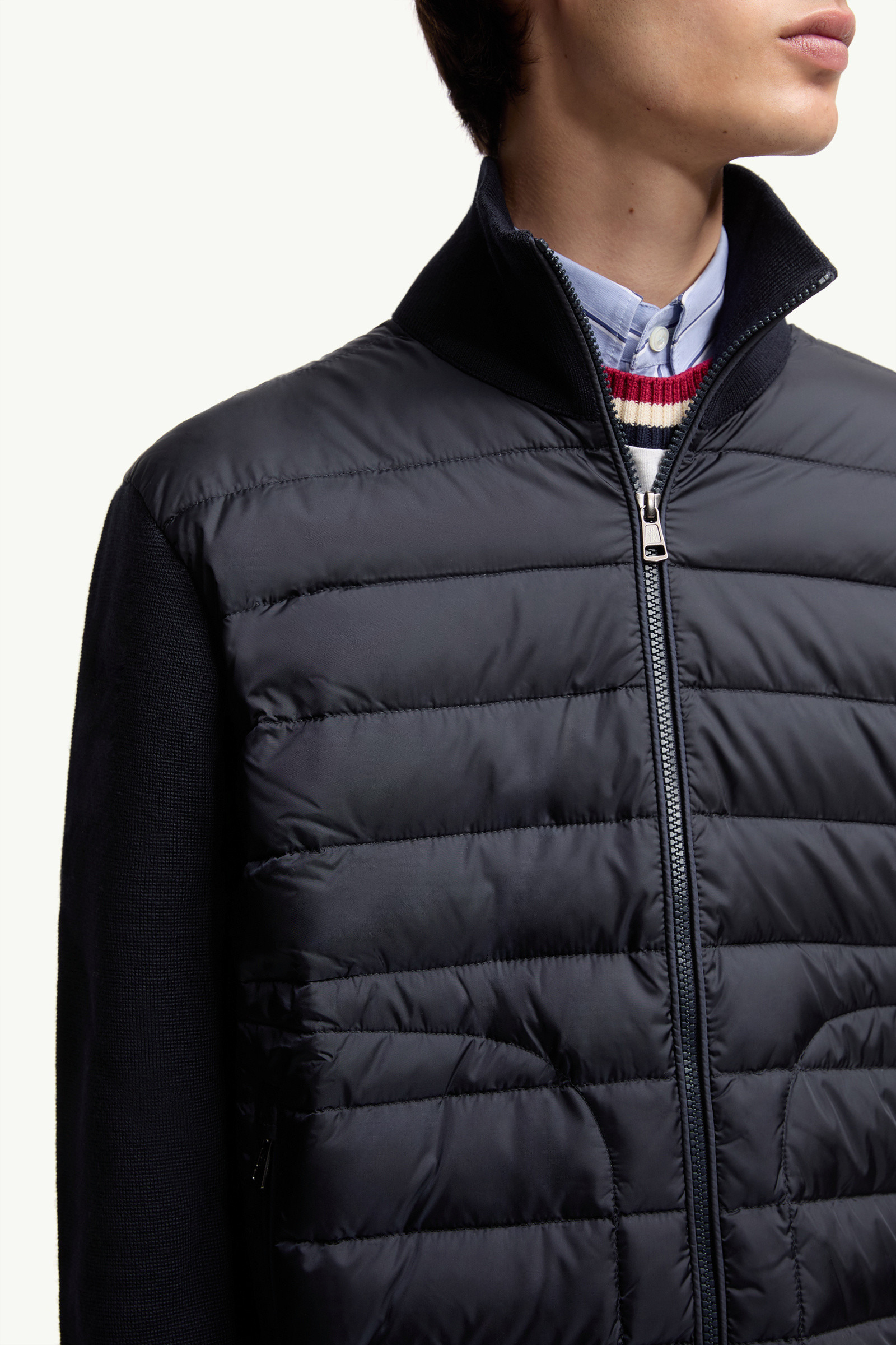 Padded Zip-Up Cardigan - 6