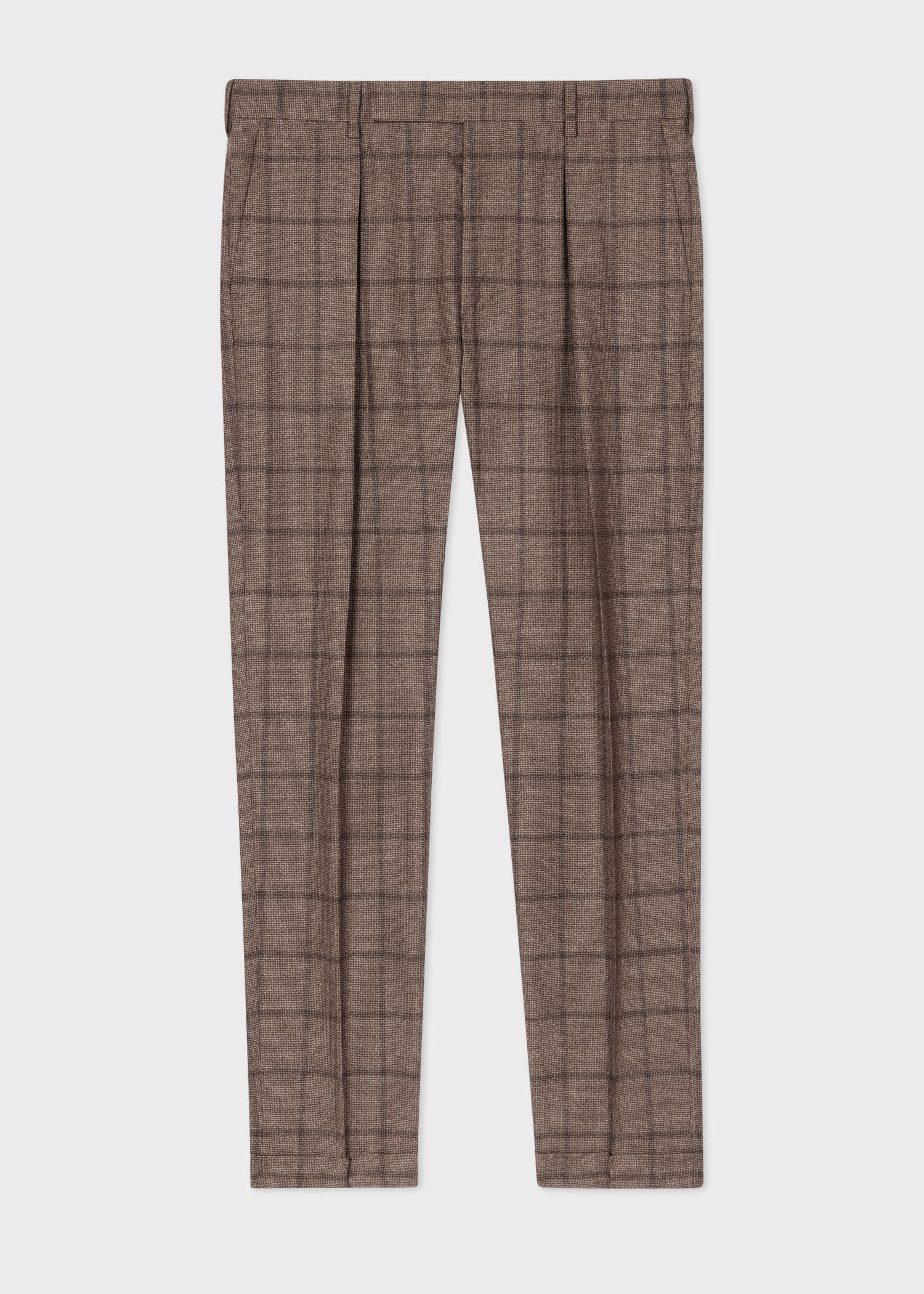 Paul Smith Check Single Pleat Pants | REVERSIBLE