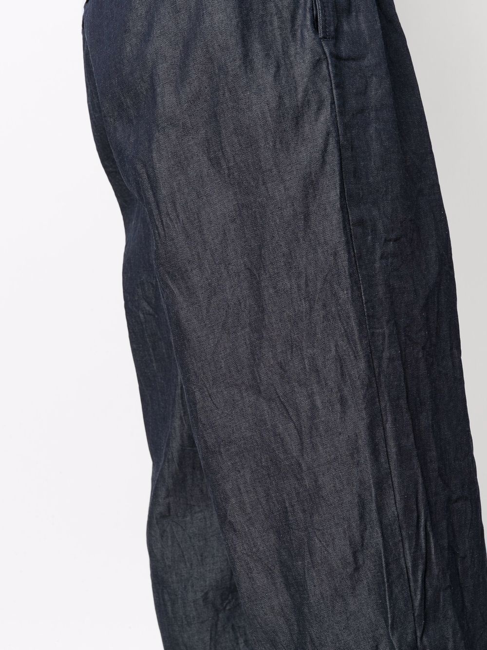 crinkled wide leg trousers - 5