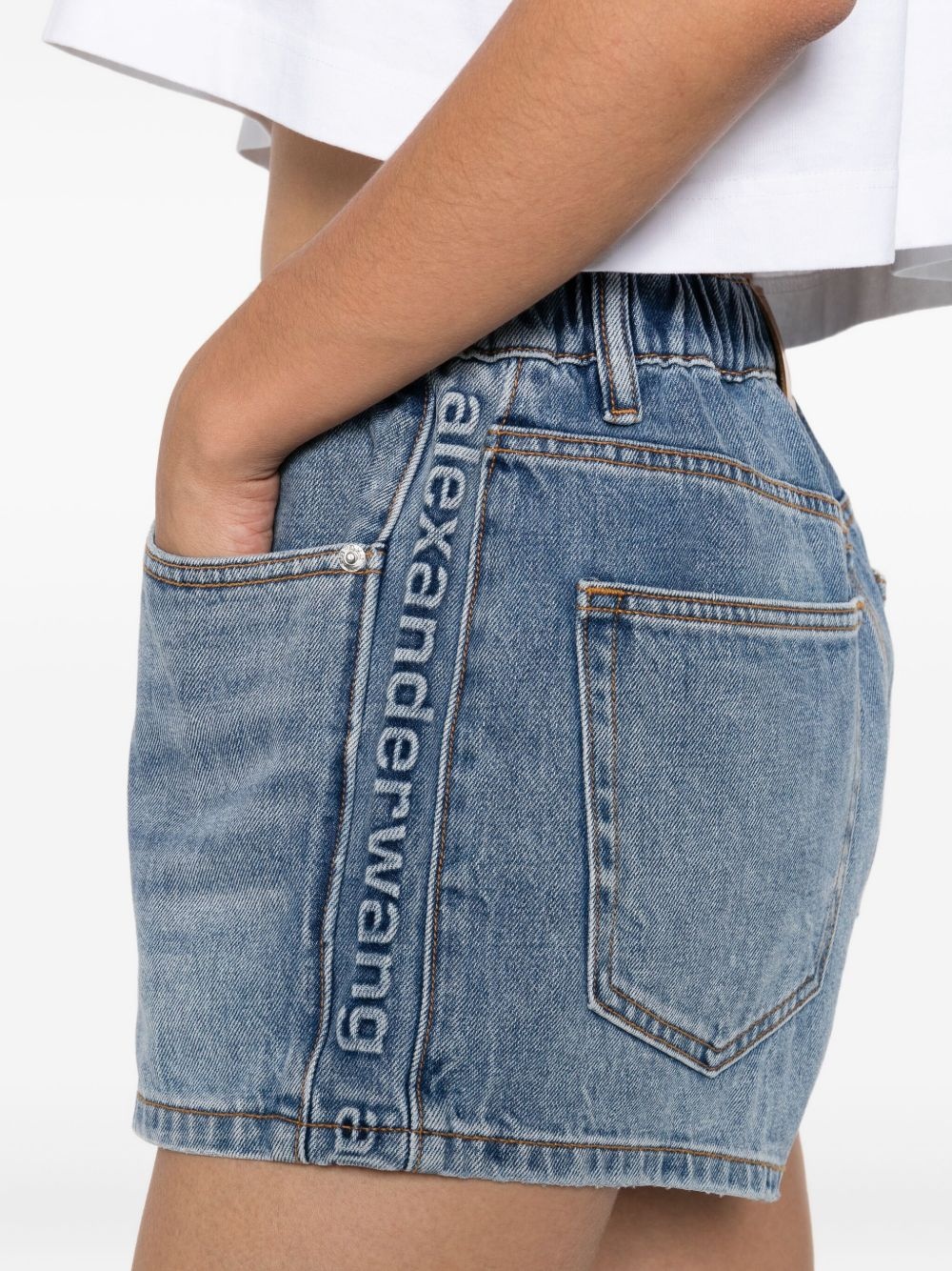 Marathon denim shorts - 5