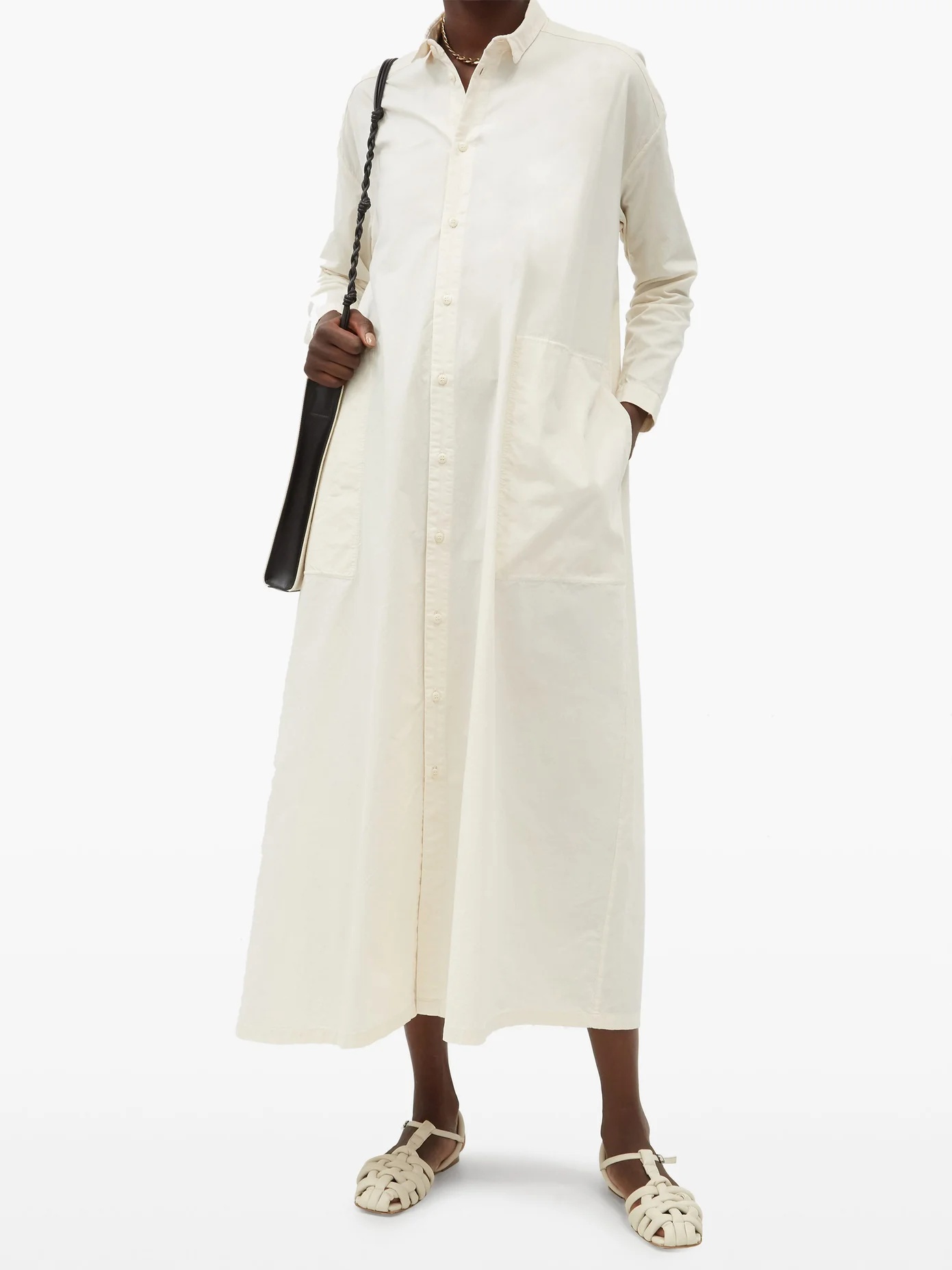 The Draughtsman longline cotton-poplin shirt dress - 2