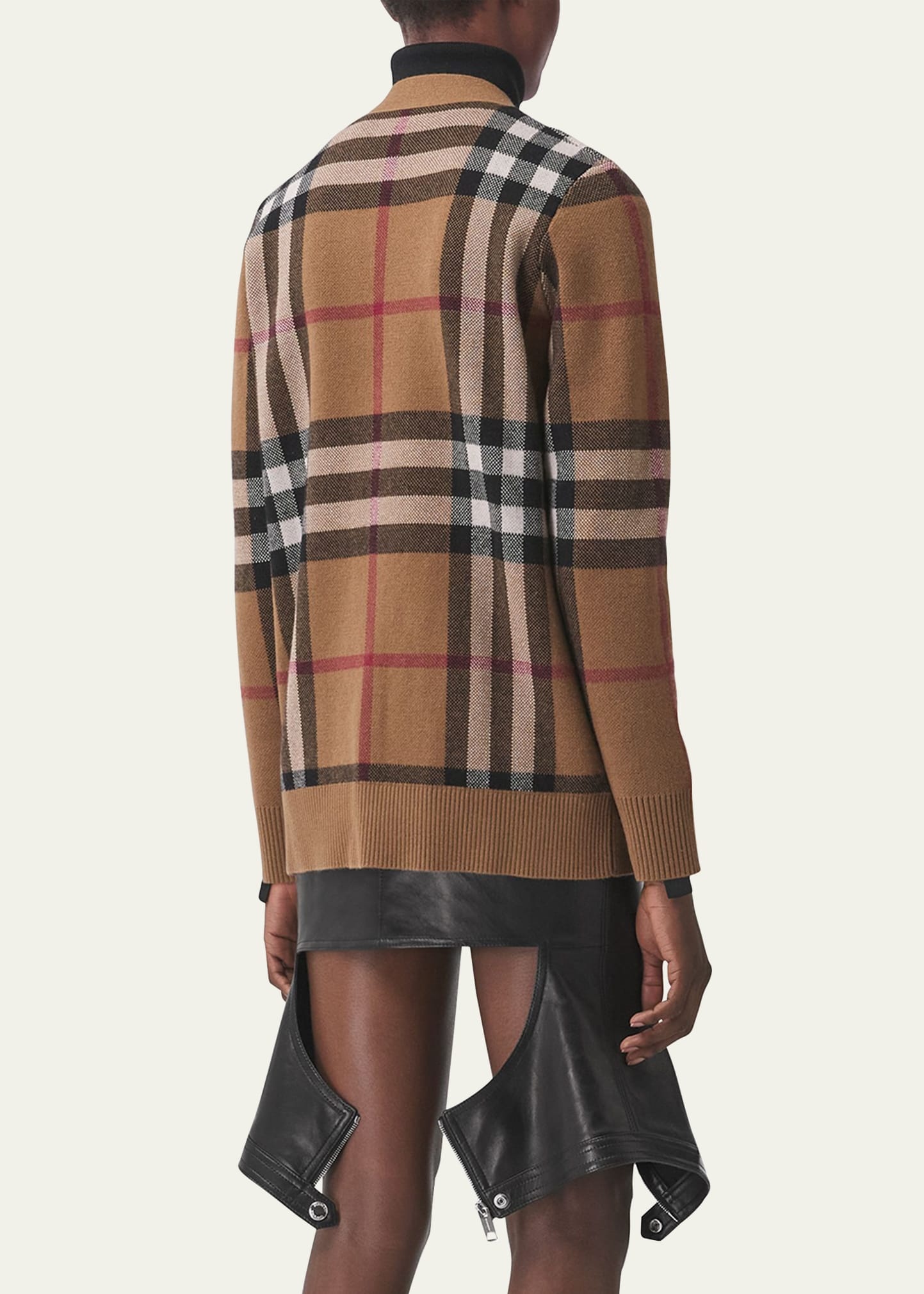 Willah Check Oversized Cardigan - 3