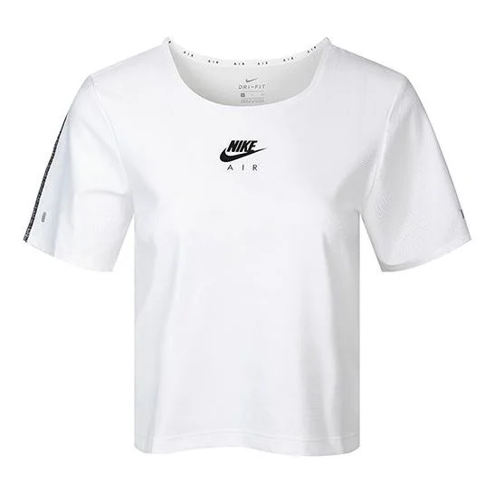 (WMNS) Nike Air Dri-FIT Quick Dry Casual Sports Running Short Sleeve 'White' CU3059-100 - 1