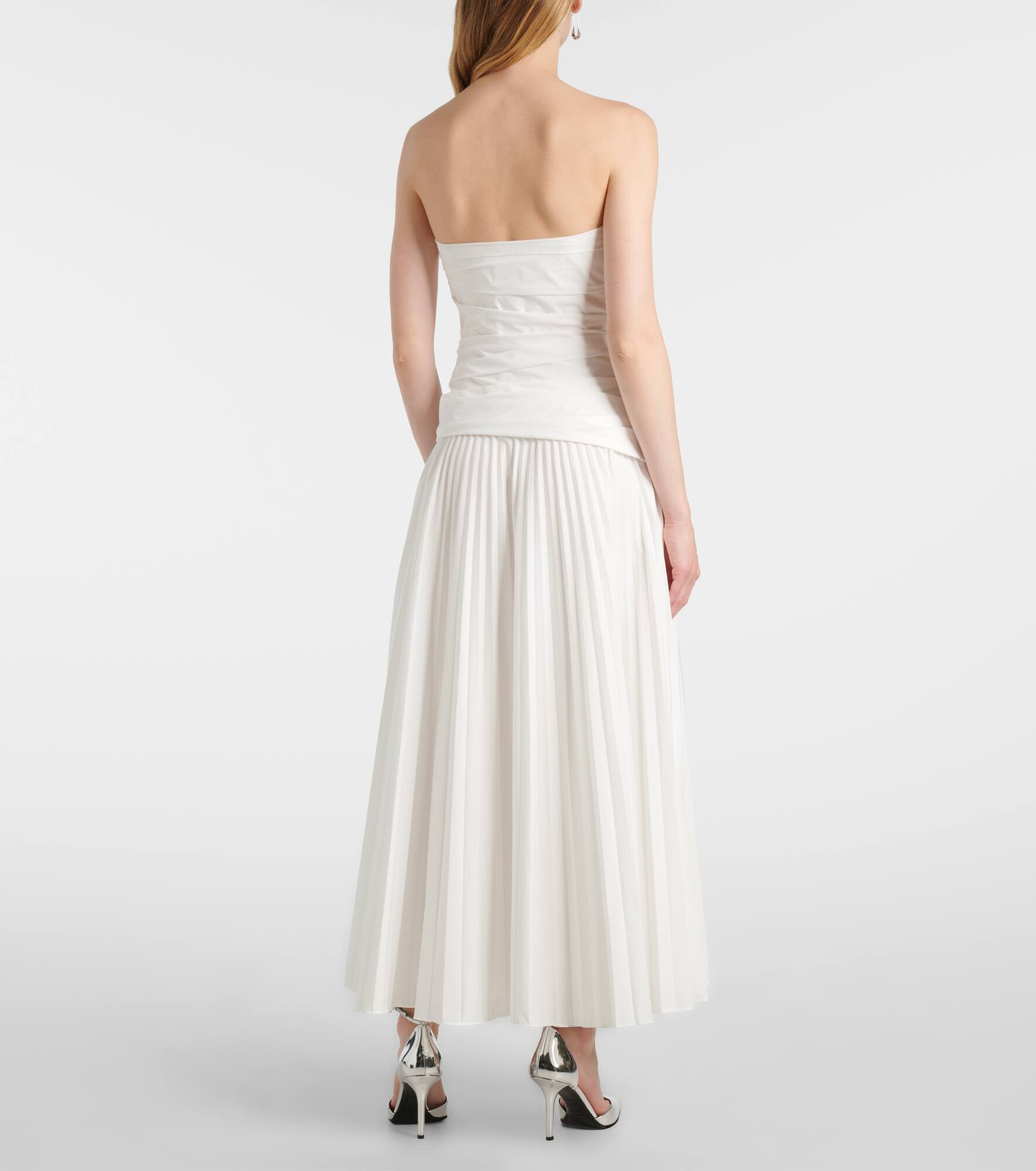 Arie strapless cotton-blend midi dress - 3