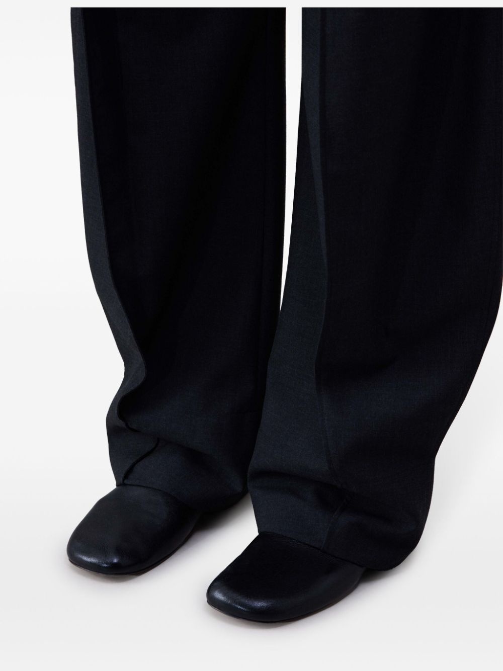 folding-heel leather slippers - 7